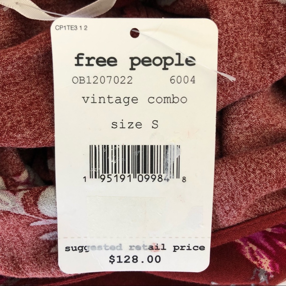 SOLD Free People Tate Floral Tunic NWT in Vintage Combo - Picture 15 of 15